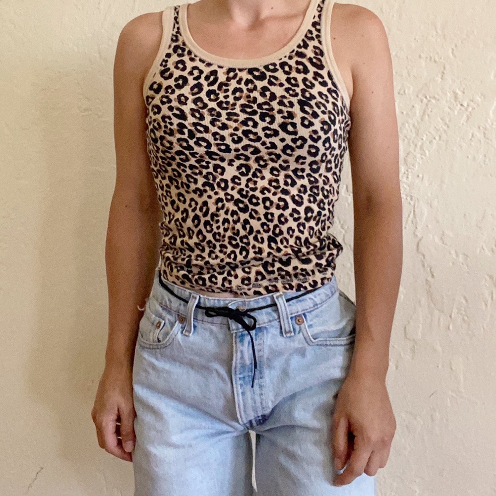 Cheetah print tank top vintage y2k